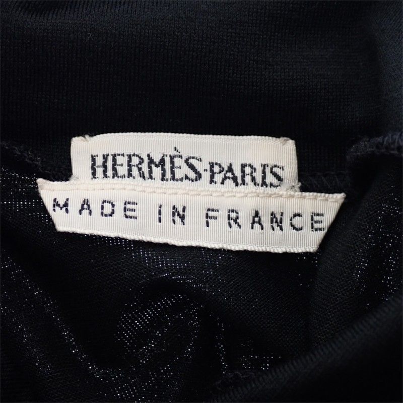 Hermes High Neck Sleeveless Top Silk Black Martin Margiela — view 6