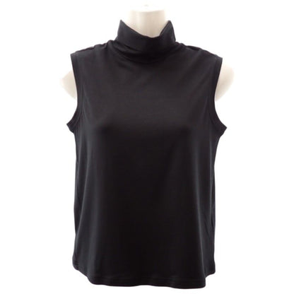 Hermes High Neck Sleeveless Top Silk Black Martin Margiela