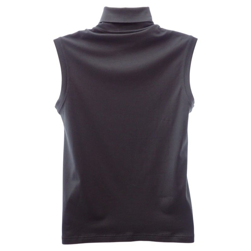 Hermes High Neck Sleeveless Top Silk Black Martin Margiela — view 2