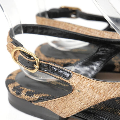 Dolce & Gabbana Sandals Leopard Print Flower Strap Thong Sandals — view 6