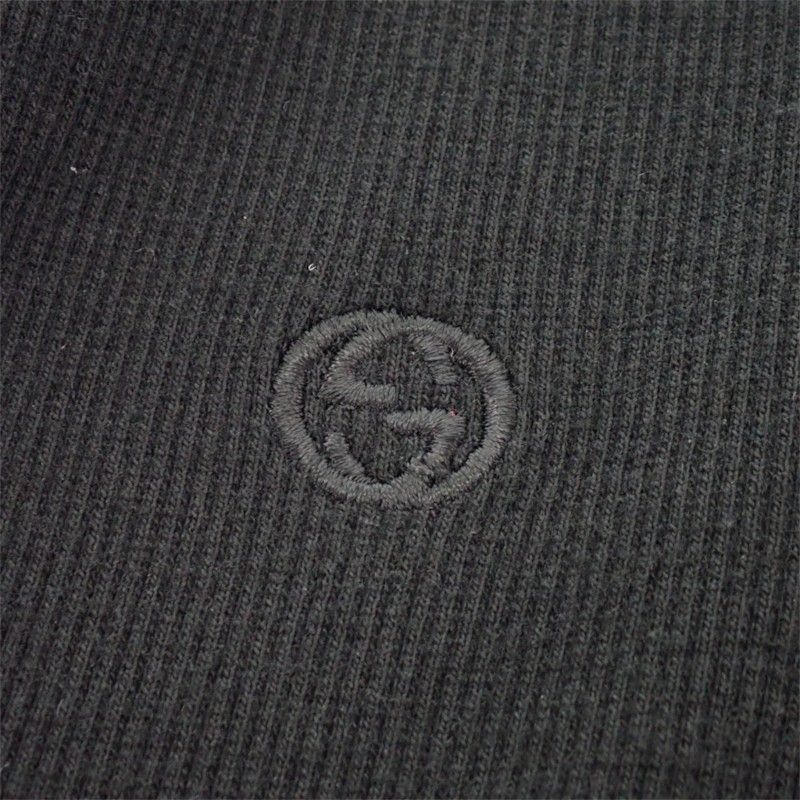 Gucci GG Skipper Polo Shirt Cotton Black Vintage S — view 4