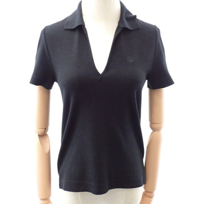 Gucci GG Skipper Polo Shirt Cotton Black Vintage S