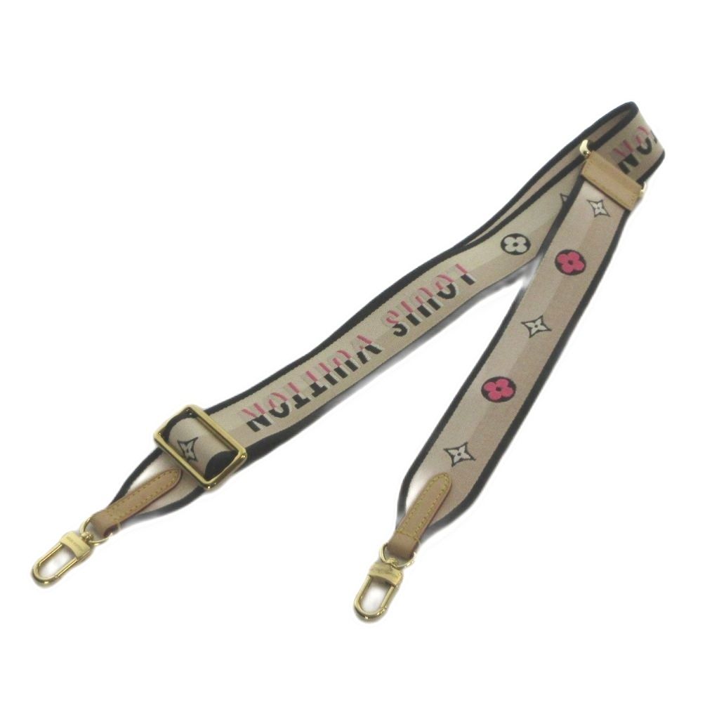 Louis Vuitton Shoulder Strap Signature Monogram Flower Jacquard Leather Logo
