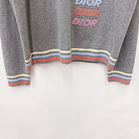 Dior Homme Knit Sweater Long Sleeve Cashmere Wool Gray X3l — view 4
