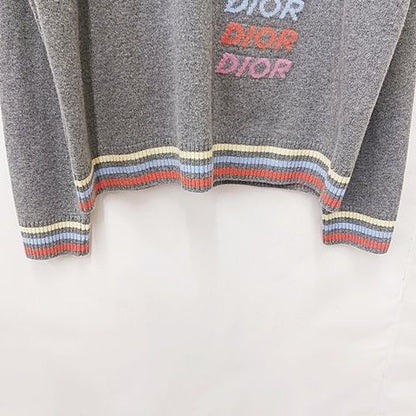 Dior Homme Knit Sweater Long Sleeve Cashmere Wool Gray X3l — view 4