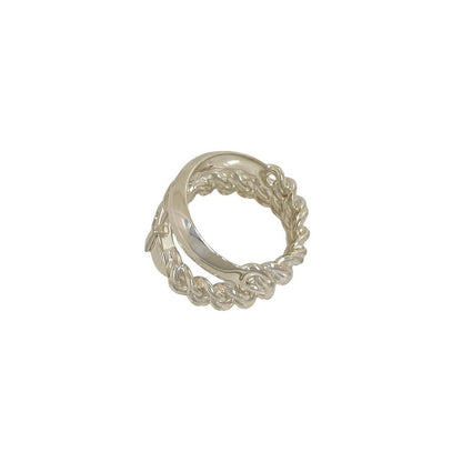 Hermes Boucles Sellier Inflexible Ring 925 Sterling Silver — view 4