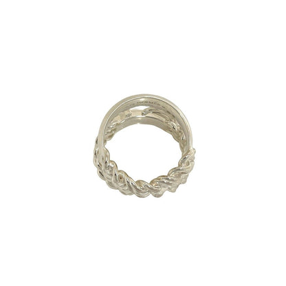 Hermes Boucles Sellier Inflexible Ring 925 Sterling Silver — view 6