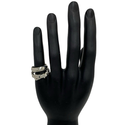 Hermes Boucles Sellier Inflexible Ring 925 Sterling Silver — view 2