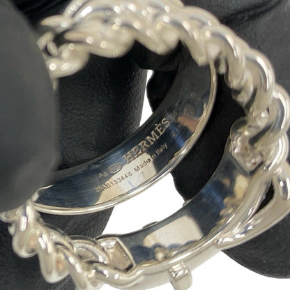 Hermes Boucles Sellier Inflexible Ring 925 Sterling Silver — view 3