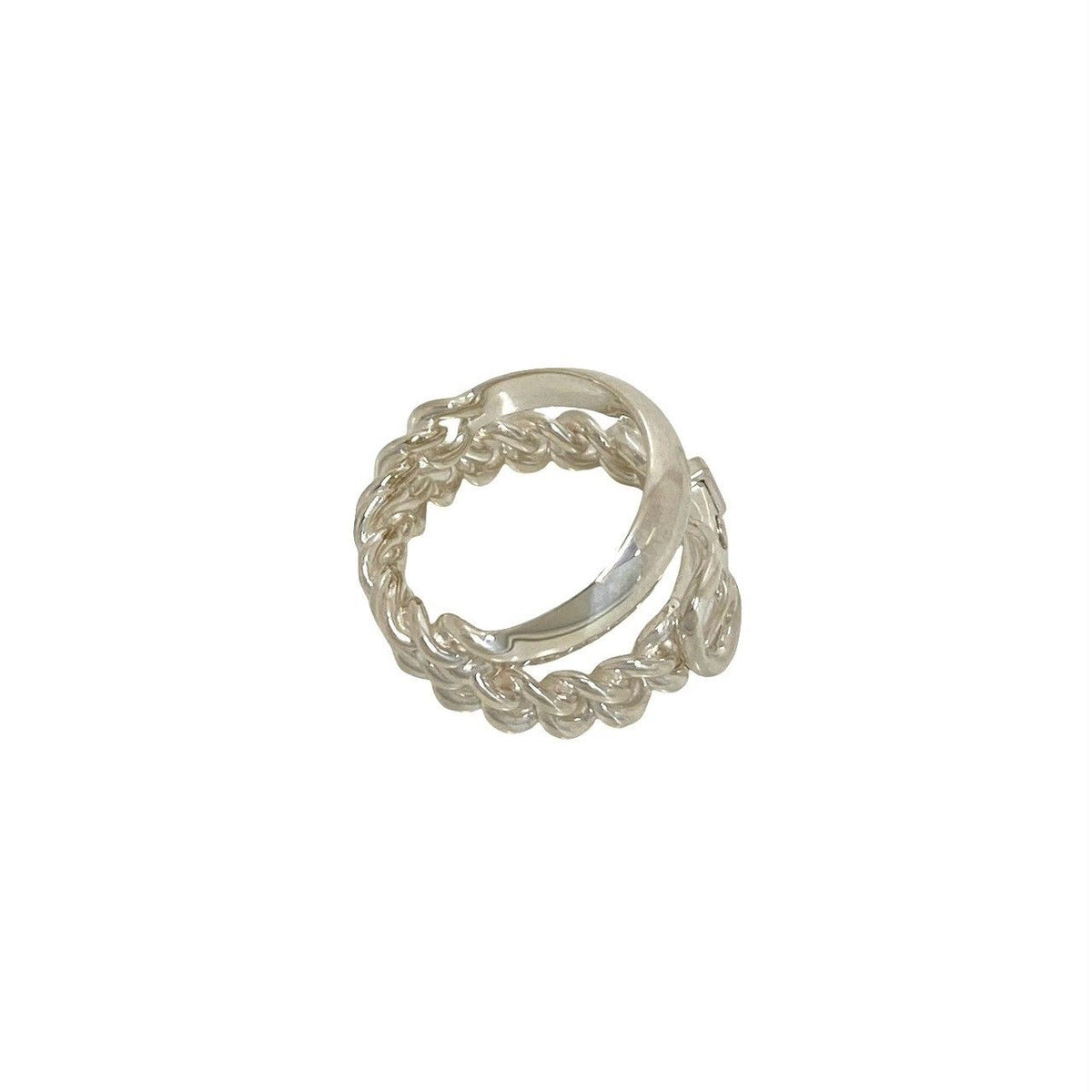 Hermes Boucles Sellier Inflexible Ring 925 Sterling Silver — view 5