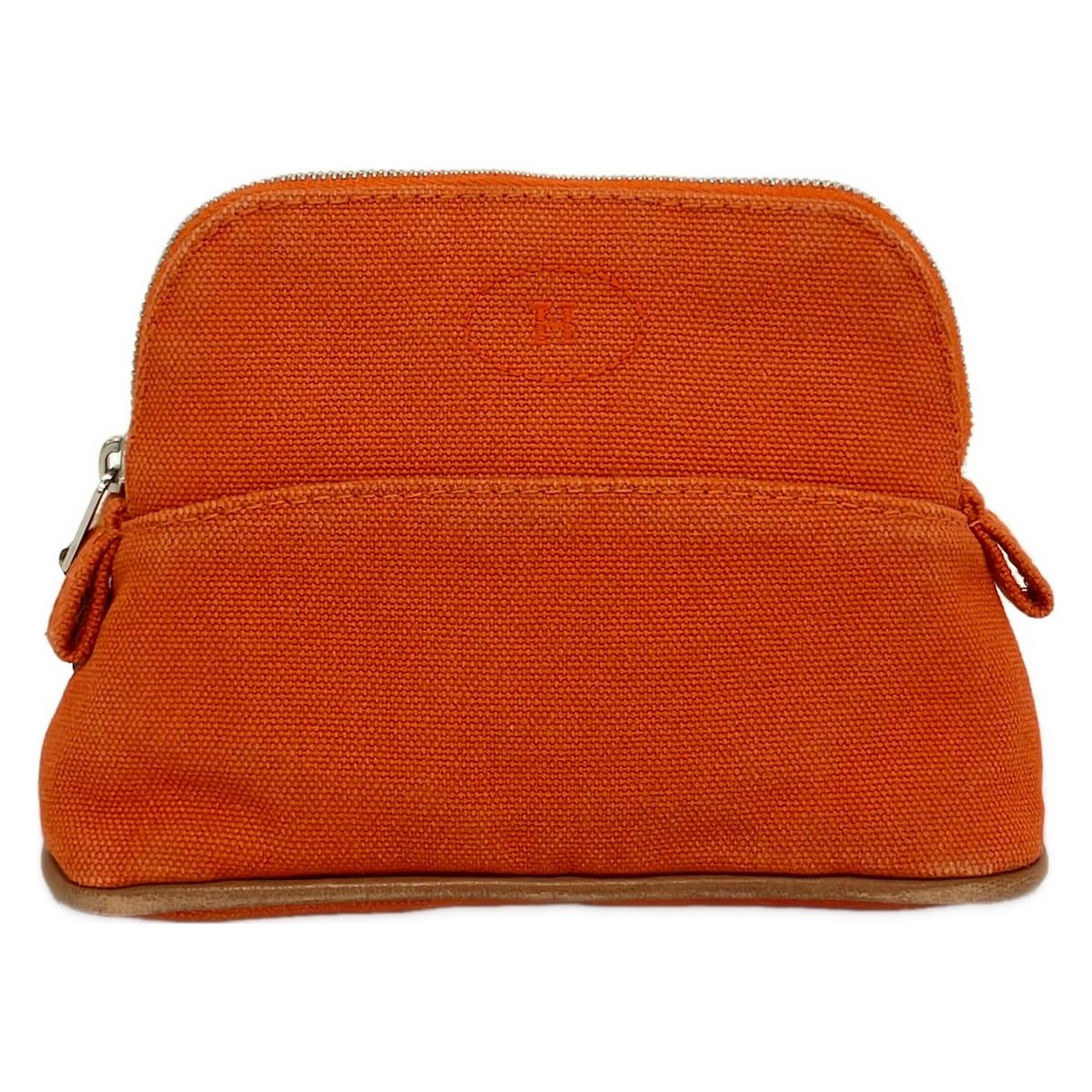 Hermes Pouch Bolide 15 Orange Light Brown Leather