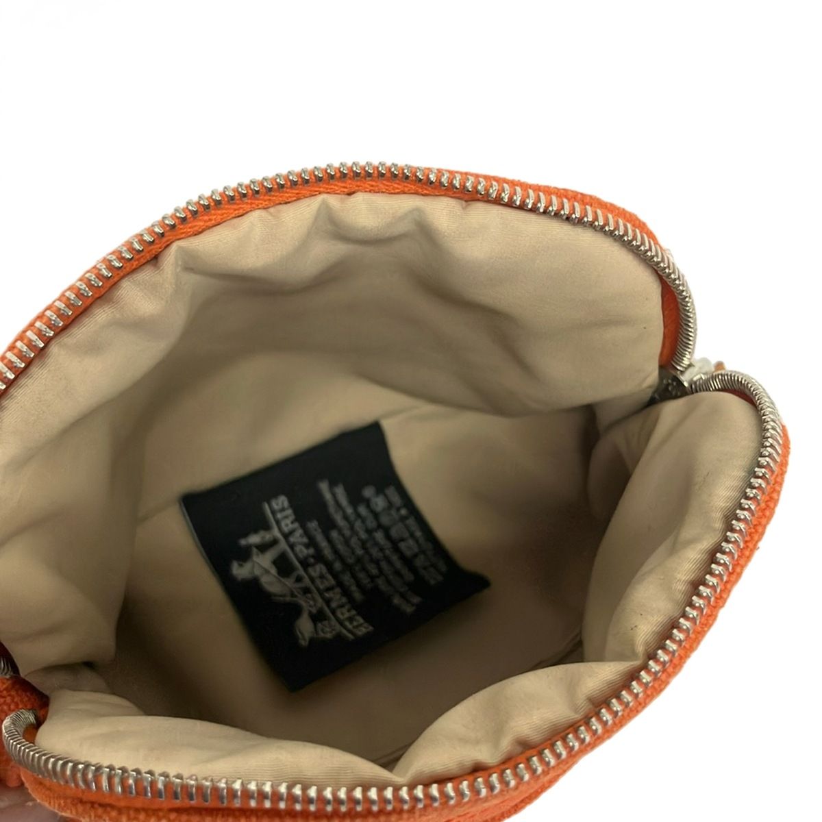 Hermes Pouch Bolide 15 Orange Light Brown Leather — view 4