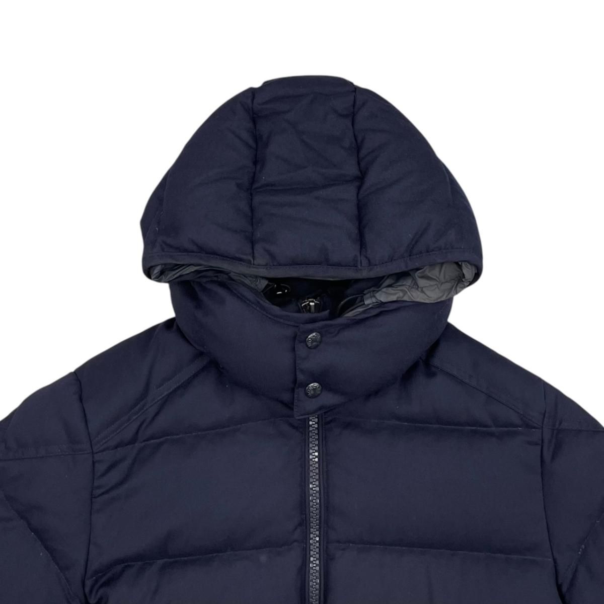 Moncler Down Jacket Montgenevre Wool Navy — view 3