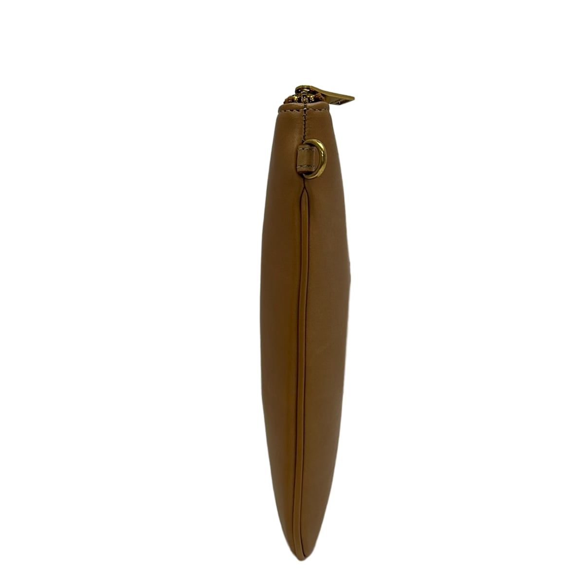 Saint Laurent Paris Clutch Pouch Rive Gauche Beige Leather — view 4