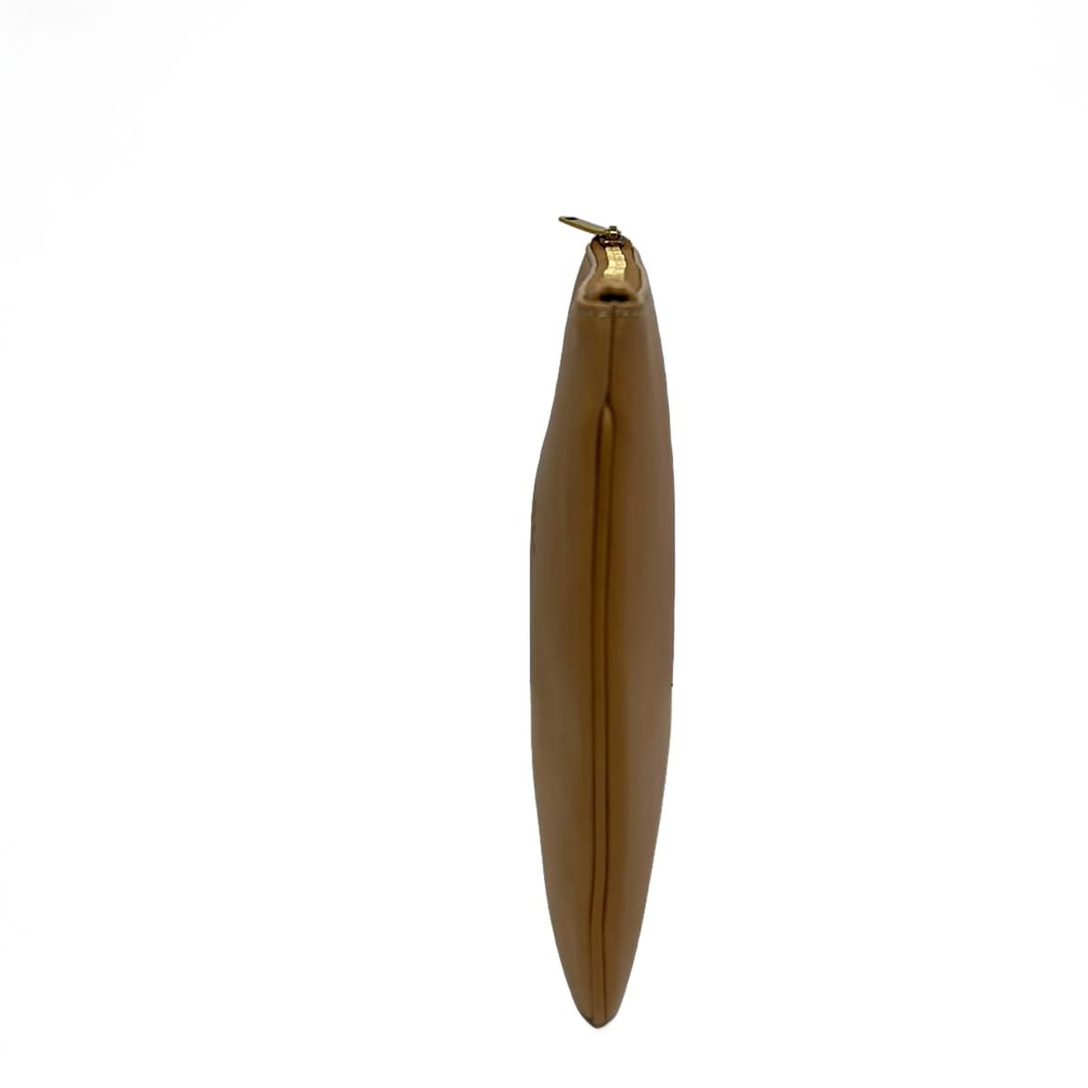 Saint Laurent Paris Clutch Pouch Rive Gauche Beige Leather — view 2