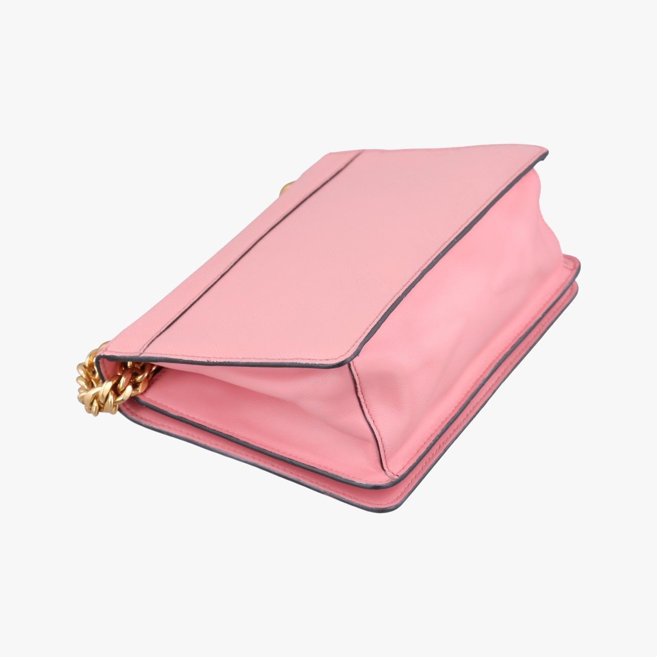 Prada Milano Logo Pink Saffiano Leather — view 7