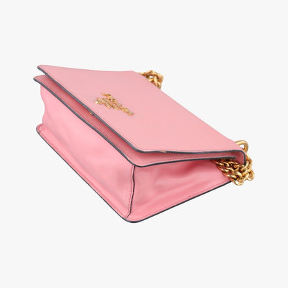 Prada Milano Logo Pink Saffiano Leather — view 4