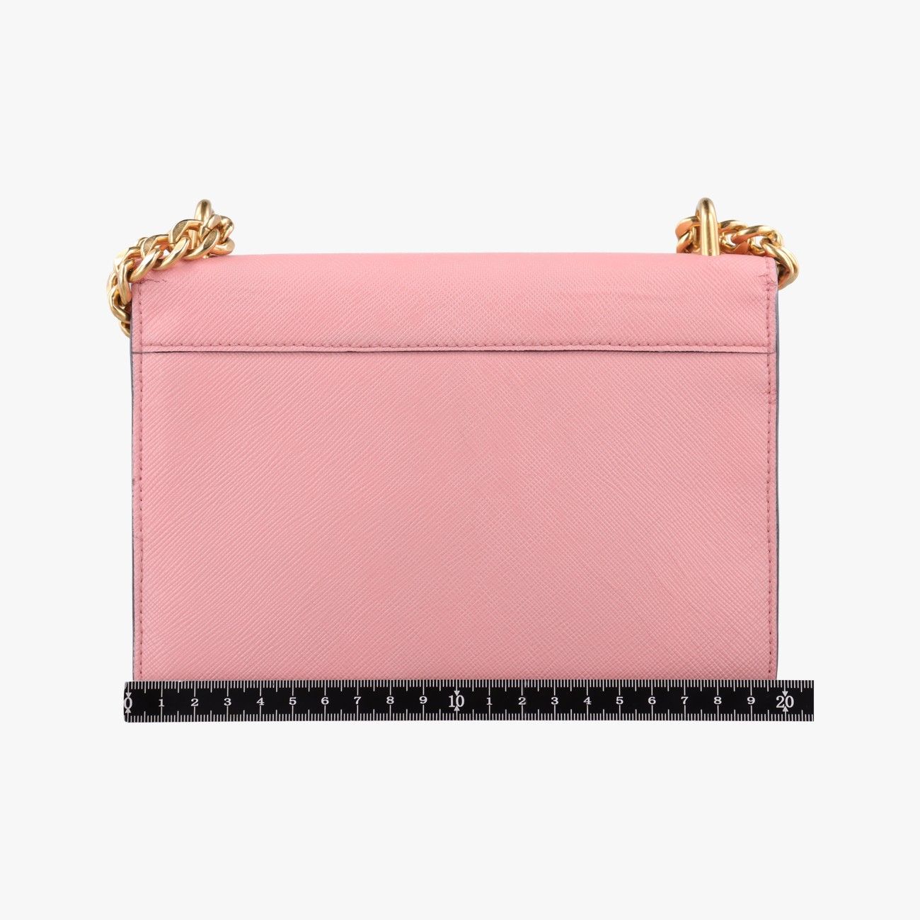 Prada Milano Logo Pink Saffiano Leather — view 2