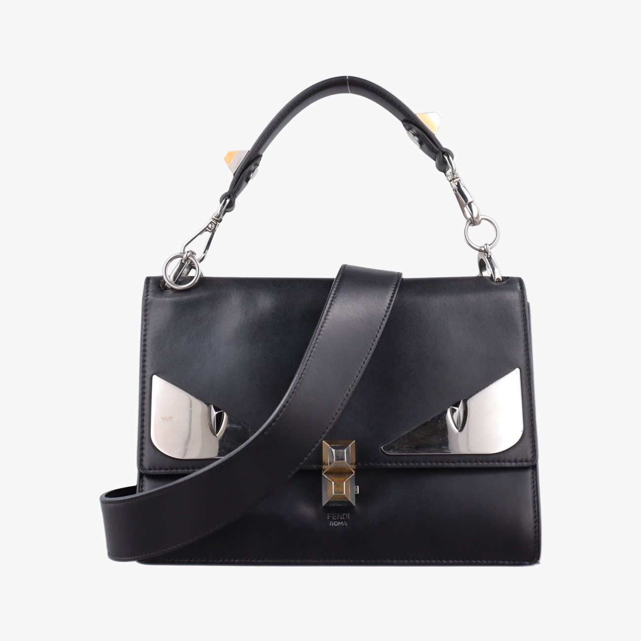 Fendi Monster Canai Black Leather