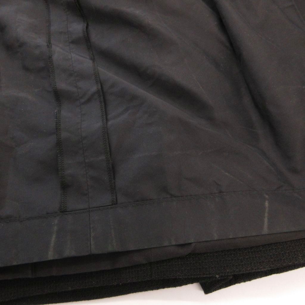 Chanel Tack Skirt Flared Knee Tweed Wool Mixed Black 36 — view 6