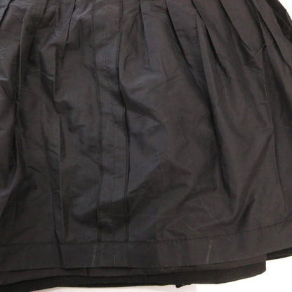 Chanel Tack Skirt Flared Knee Tweed Wool Mixed Black 36 — view 7