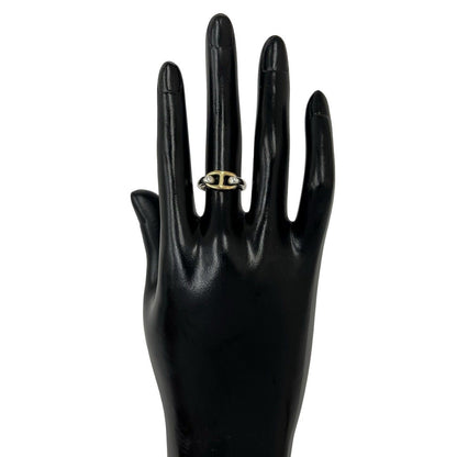 Hermes Vintage Chaine D'ancre Ring Silver Yellow Gold — view 2
