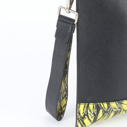 Prada White Saffiano Leather Clutch Pouch Business — view 2