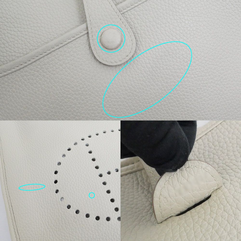 Hermes Evelyne 3 PM Beton Silver Taurillon Clemence Shoulder Bag — view 7