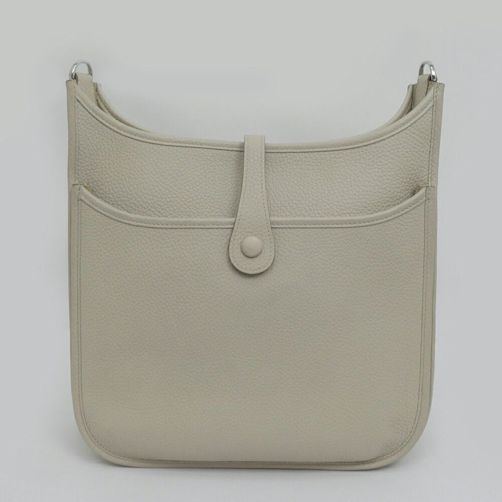 Hermes Evelyne 3 PM Beton Silver Taurillon Clemence Shoulder Bag — view 6