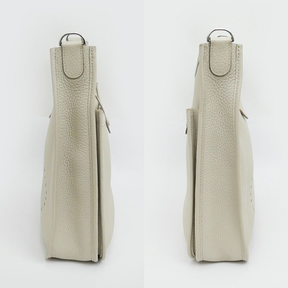 Hermes Evelyne 3 PM Beton Silver Taurillon Clemence Shoulder Bag — view 2