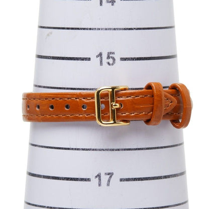 Hermes Carrick Watch White Gold Silver Brown Stainless Steel Leather — view 7