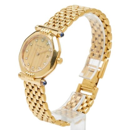 Dior Octagon Watch 151 Gold Stainless Steel Rhinestone — view 2