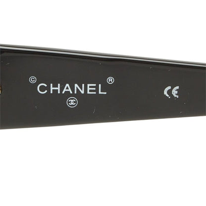 Chanel CC Logo Sunglasses Black Gold Acetate Eyewear — view 5