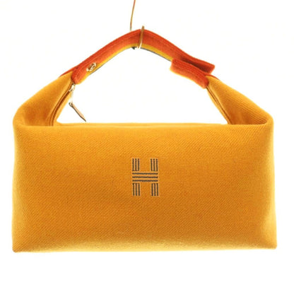Hermes Brid-a-brac GM Pouch Rocabar Handbag Wool H Logo Orange Brown BB