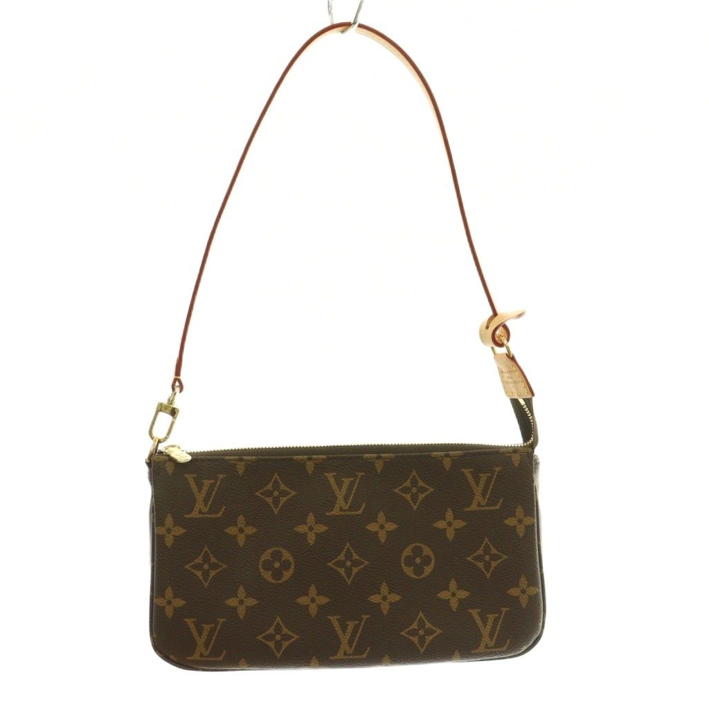 Louis Vuitton Monogram Pochette Accessoires Handbag Pouch Canvas Logo Brown BB
