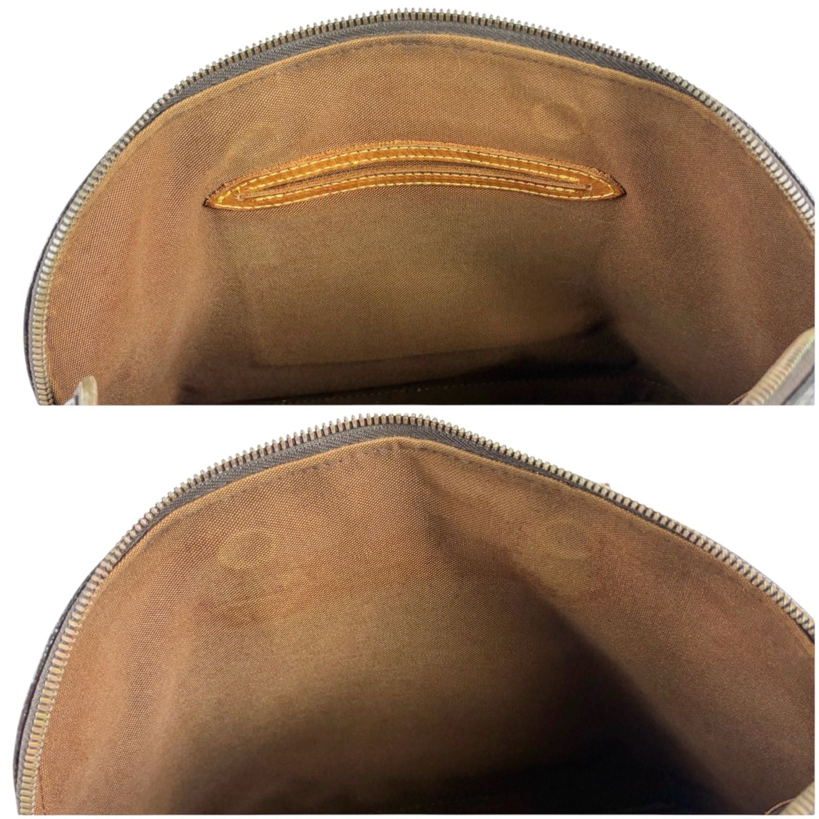 Louis Vuitton Alma PM Handbag Dome Shape Monogram Pattern Brown Lambskin Top — view 8