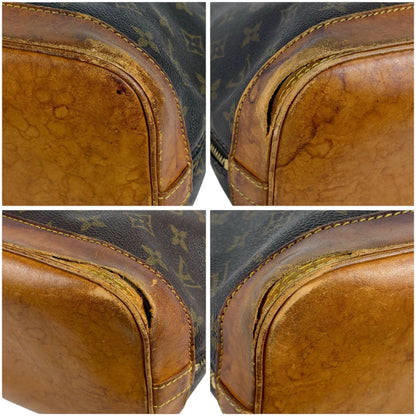 Louis Vuitton Alma PM Handbag Dome Shape Monogram Pattern Brown Lambskin Top — view 6