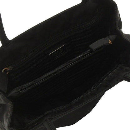 Prada Tessuto Tote Bag Nylon Participating Plate Black — view 5