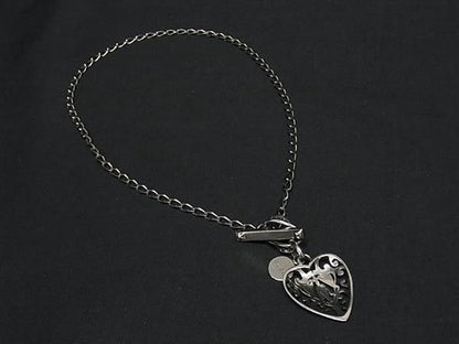 Gucci Necklace Crest Heart Silver Pendant Toggle — view 3