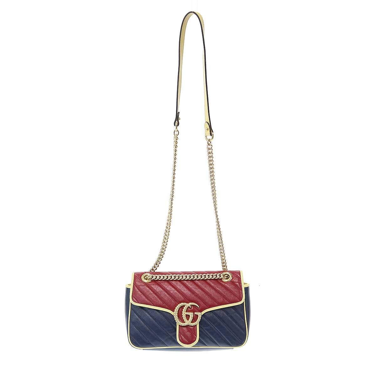 Gucci GG Marmont Medium Shoulder Bag Navy — view 5