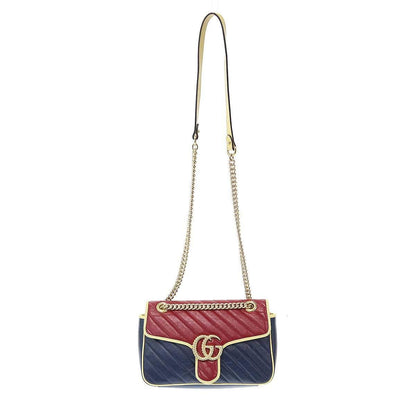 Gucci GG Marmont Medium Shoulder Bag Navy — view 5