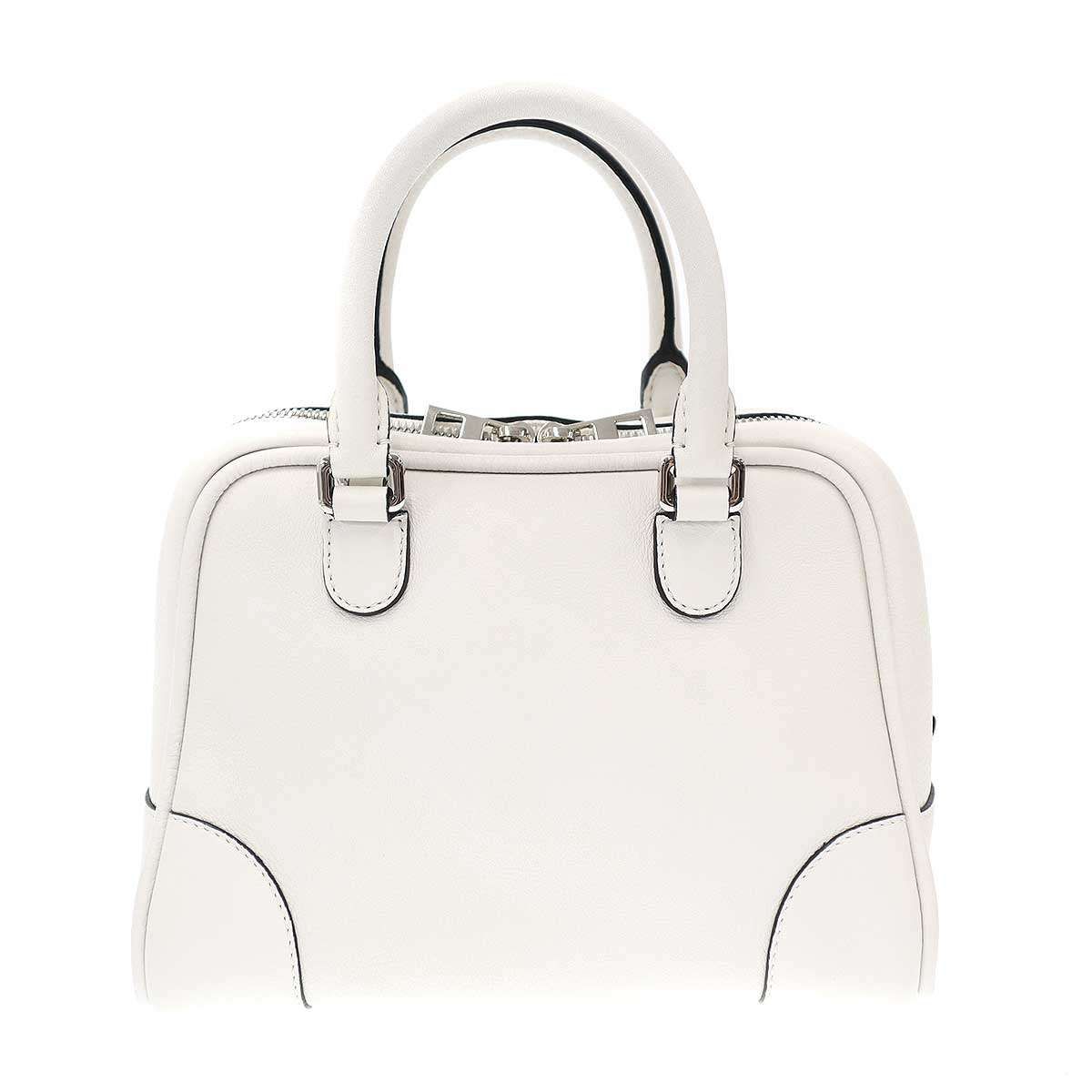 Loewe Amazona 75 Small Leather Shoulder Bag White — view 2