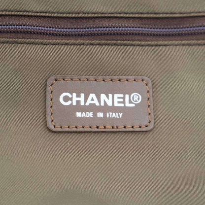 Chanel New Travel Line CC Logo Shoulder Boston Bag Khaki — view 5