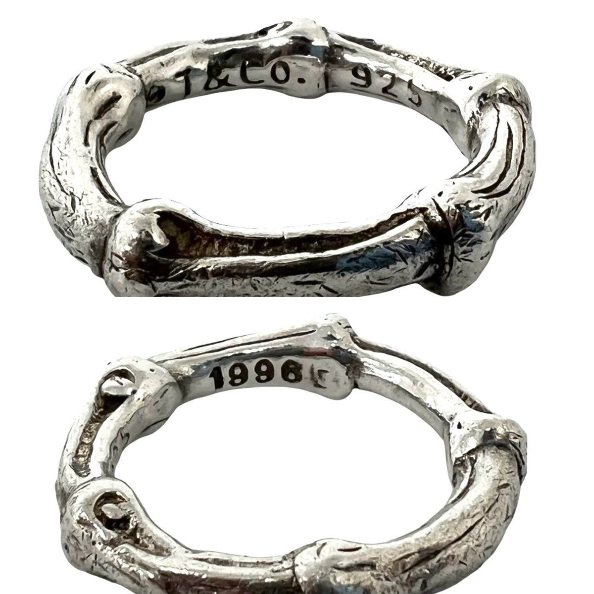 Tiffany & Co Vintage Bamboo Ring 925 Sterling Silver — view 3