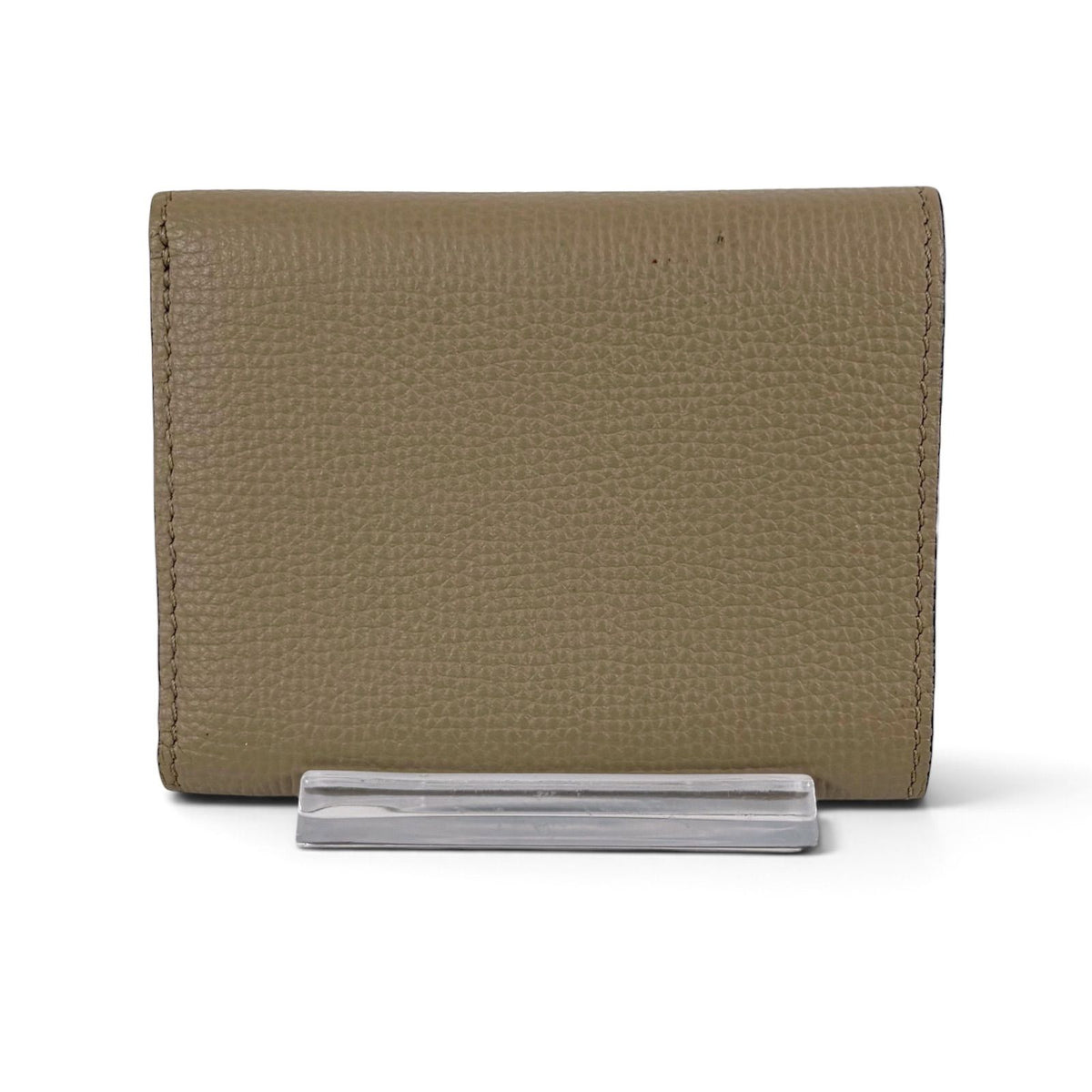 Loewe Anagram Wallet Trifold Vertical Compact Silver Beige — view 4