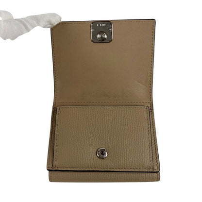 Loewe Anagram Wallet Trifold Vertical Compact Silver Beige — view 5