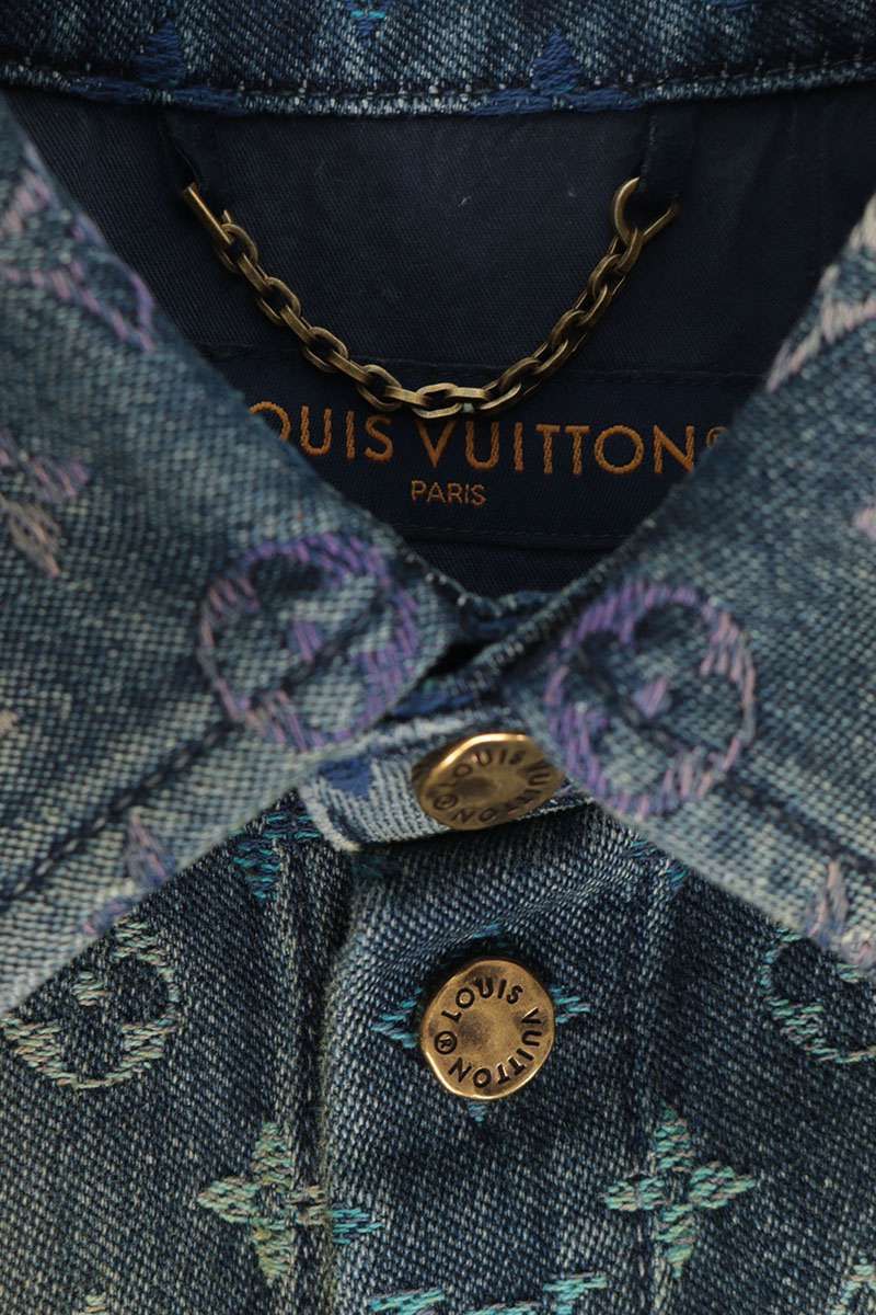 Louis Vuitton Rainbow Monogram Short Sleeve Denim Shirt — view 3