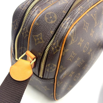 Louis Vuitton Reporter PM Monogram Leather Brown Light Shoulder Bag Gold — view 8