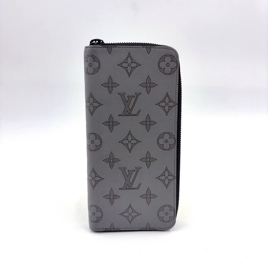 Louis Vuitton Zippy Wallet Vertical Nam Leather Gray Black