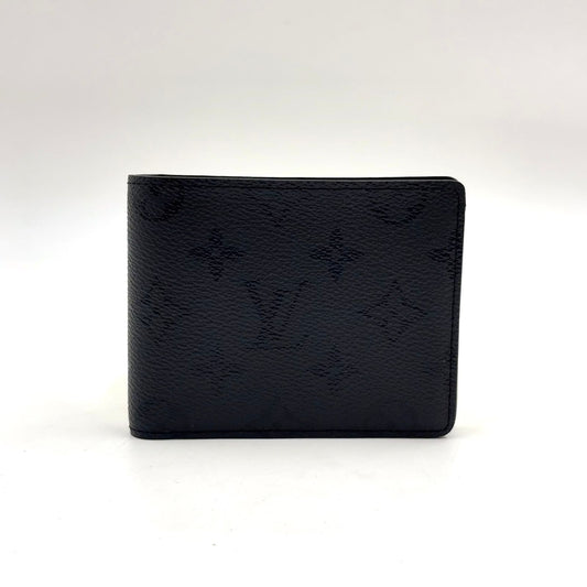 Louis Vuitton Portefeuille Multiple Enabled Leather Black Wallet